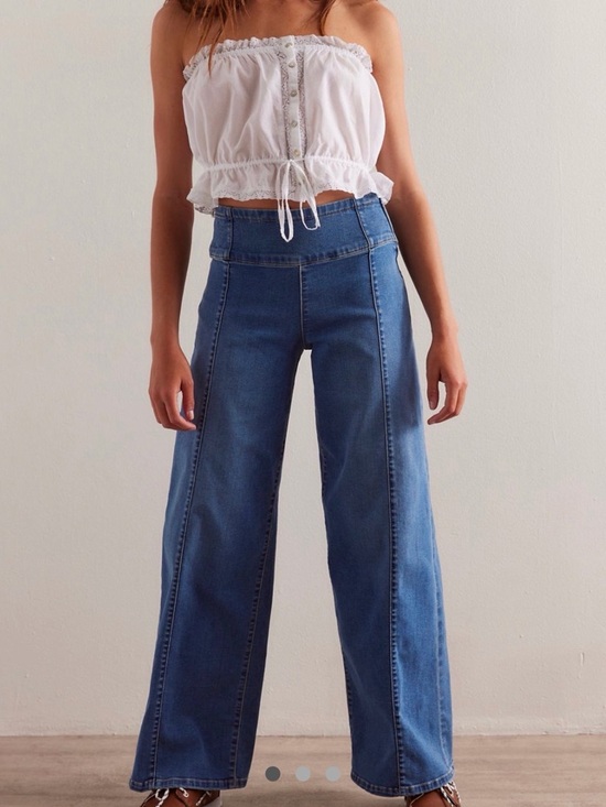 We The Free Denim - FREE PEOPLE We The Free Spotlight High-Rise Wide Leg Jeans 27